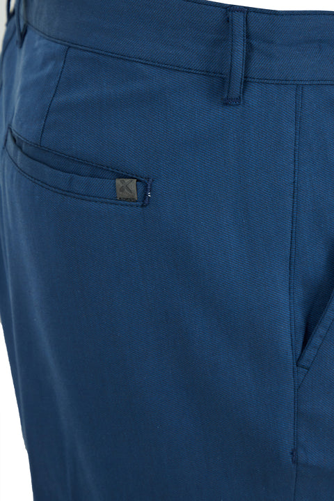 Mid-Navy Regular Fit Standard Cut Canvas / Chino Trousers