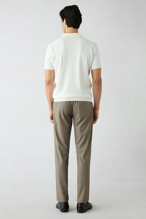 Light Mink Regular Fit Lycra Waistband Elasticated Sports Pants