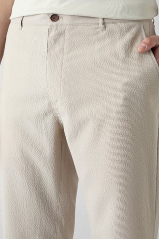  Açık Bej Regular Fit Standart Kesim Spor Pantolon