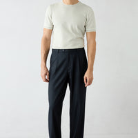 Dark Navy Straight Wide Leg Sport Pants