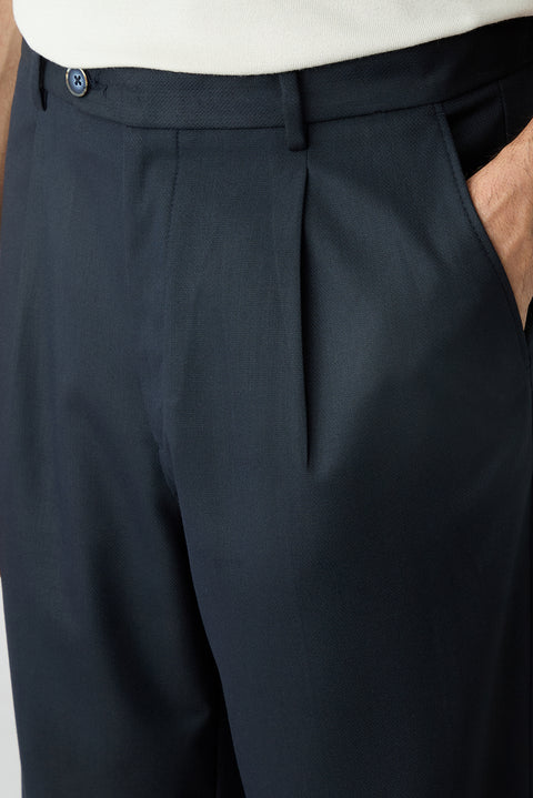 Dark Navy Straight Wide Leg Sport Pants