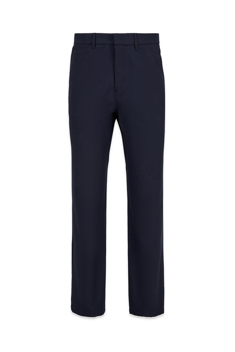 Medium Navy Straight Relaxed Fit Cotton Sports Pants