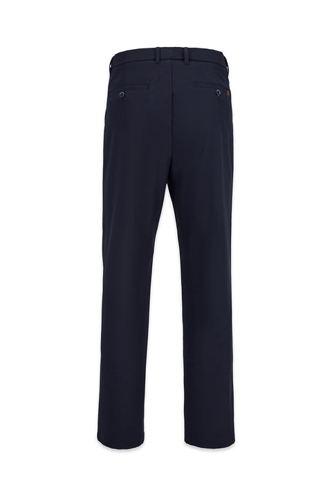 Medium Navy Straight Relaxed Fit Cotton Sports Pants