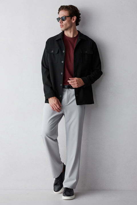 Taş Straight Relaxed Fit Likralı Esnek Yan Cepli Pantolon