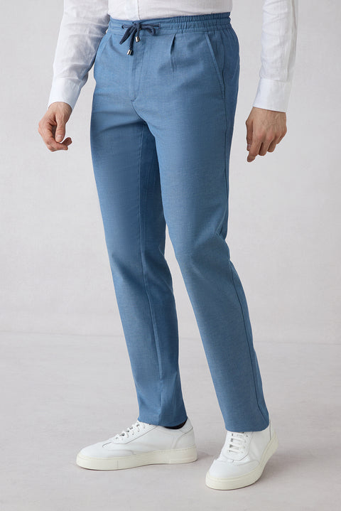 Mavi Regular Straight Fit Elasticated Waist Drawstring Pleated Stretchy Jogger Pants