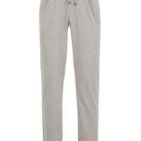 Açık Bej Regular Straight Fit Beli Lastikli İpli Pileli Likralı Jogger Pantolon