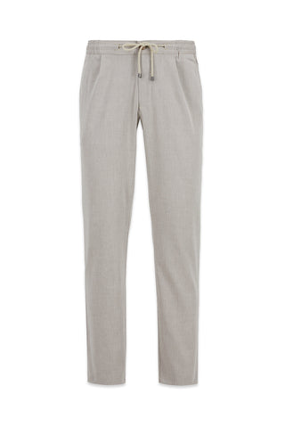 Açık Bej Regular Straight Fit Beli Lastikli İpli Pileli Likralı Jogger Pantolon
