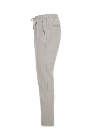  Açık Bej Regular Straight Fit Beli Lastikli İpli Pileli Likralı Jogger Pantolon
