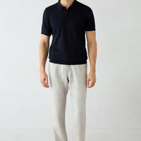 Light Mink Regular Straight Fit Linen Sports Pants