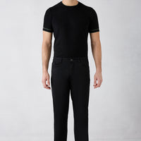 Siyah Regular Fit Standart Kesim 5 Cep Pamuklu Düz Likralı Kanvas / Chino Pantolon