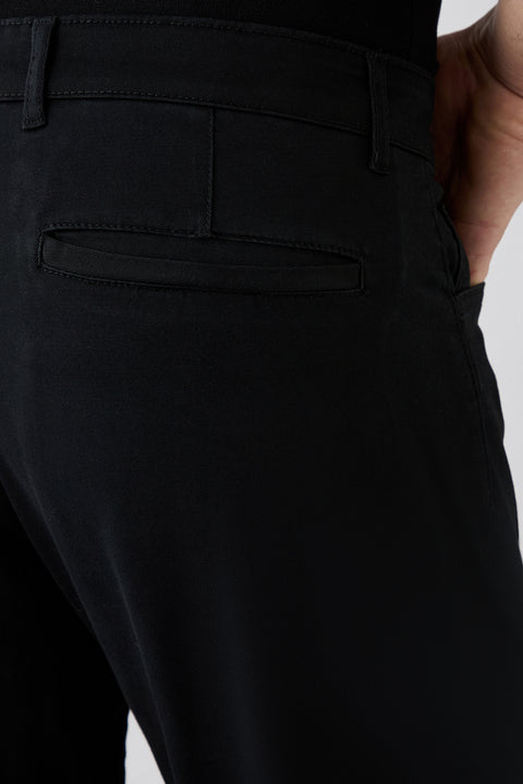 Siyah Regular Fit Standart Kesim 5 Cep Pamuklu Düz Likralı Kanvas / Chino Pantolon