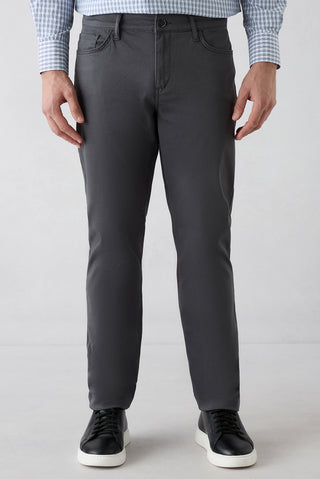  Orta Gri Regular Fit Standart Kesim 5 Cep Pamuklu Düz Likralı Kanvas / Chino Pantolon