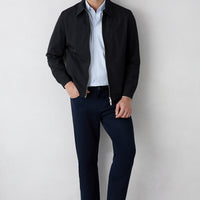 Orta Lacivert Slim Fit Dar Kesim 5 Cep Pamuklu Düz Likralı Kanvas / Chino Pantolon