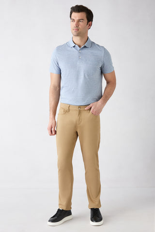  Açık Bej Regular Fit Standart Kesim 5 Cep Pamuklu Düz Likralı Kanvas / Chino Pantolon