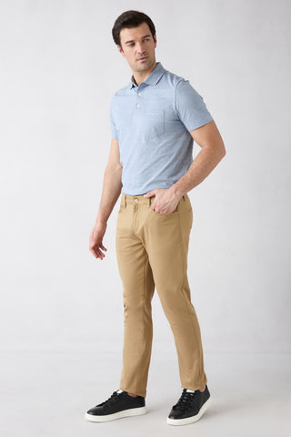  Açık Bej Slim Fit Dar Kesim 5 Cep Pamuklu Düz Likralı Kanvas / Chino Pantolon