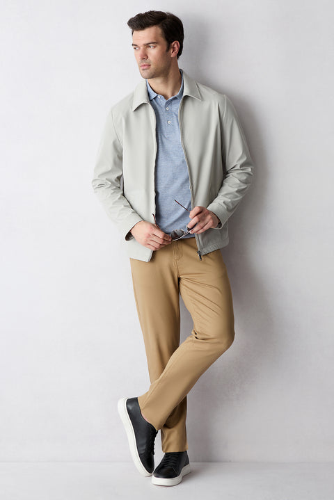 Açık Bej Slim Fit Dar Kesim 5 Cep Pamuklu Düz Likralı Kanvas / Chino Pantolon