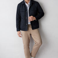 Light Mink Regular Fit Standard Cut 5 Pocket Cotton Plain Lycra Canvas / Chino Trousers