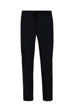  Siyah Techno-Line Slim Fit Dar Kesim Beli Lastikli İpli Likralı Çantalı Pantolon