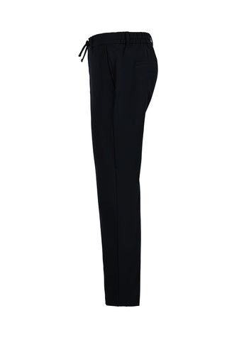  Siyah Techno-Line Slim Fit Dar Kesim Beli Lastikli İpli Likralı Çantalı Pantolon