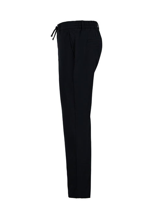Siyah Techno-Line Regular Fit Standart Kesim Likralı Beli Lastikli İpli Çantalı Pantolon
