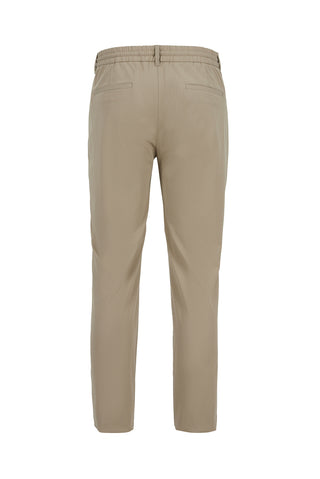  Orta Bej Techno-Line Slim Fit Dar Kesim Beli Lastikli İpli Likralı Çantalı Pantolon