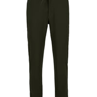 Orta Haki Techno-Line Slim Fit Dar Kesim Beli Lastikli İpli Likralı Çantalı Pantolon
