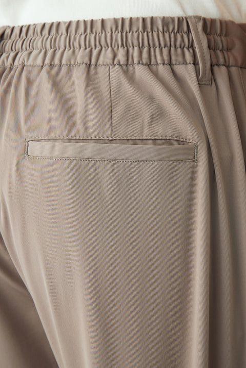 Mid Mink Regular Fit Standard Cut Lycra Elastic Waist Drawstring Baggy Trousers