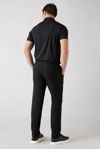  Siyah Techno-Line Regular Fit Standart Kesim Çantalı Likralı Beli Lastikli İpli Chino / Kanvas Pantolon