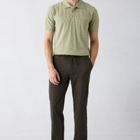 Koyu Haki Techno-Line Regular Fit Standart Kesim Çantalı Likralı Beli İpli Chino / Kanvas Pantolon