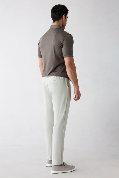 Stone Techno-Line Regular Fit Standard Cut Baggy Stretchy Elasticated Waist Drawstring Chino / Canvas Trousers