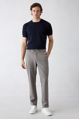  Koyu Vizon Techno-Line Regular Fit Standart Kesim Çantalı Likralı Beli İpli Chino / Kanvas Pantolon