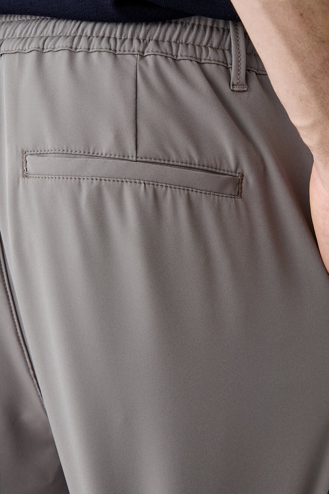 Koyu Vizon Techno-Line Regular Fit Standart Kesim Çantalı Likralı Beli İpli Chino / Kanvas Pantolon