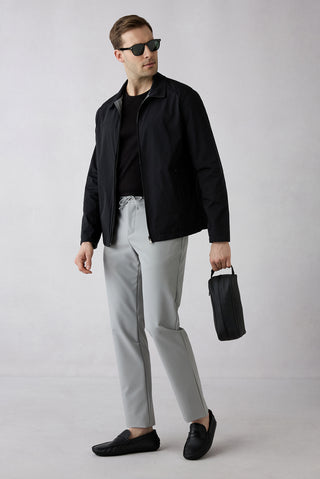  Açık Gri Techno-Line 6 Drop Regular Fit Standart Kesim Likralı Esnek Beli Lastikli İpli Çantalı Pantolon