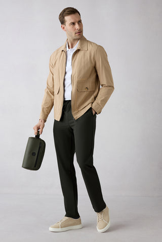  Orta Antrasit Techno-Line 6 Drop Regular Fit Standart Kesim Likralı Esnek Beli Lastikli İpli Çantalı Pantolon