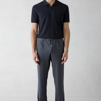 Koyu Füme Regular Straight Fit Beli İpli Pileli Yan Cepli Likralı Kanvas / Chino Pantolon
