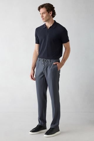  Koyu Füme Regular Straight Fit Düz Likralı Spor Pantolon