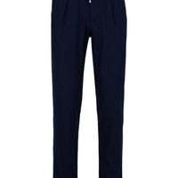 Light Navy Regular Straight Fit Plain Lycra Sports Pants