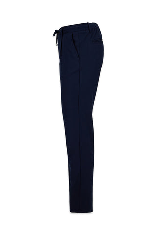  Açık Lacivert Regular Straight Fit Beli İpli Pileli Yan Cepli Likralı Kanvas / Chino Pantolon