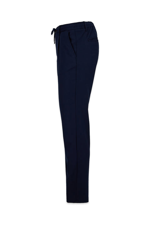 Light Navy Regular Straight Fit Plain Lycra Sports Pants