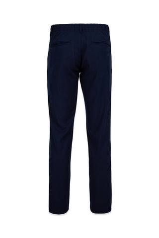  Açık Lacivert Regular Straight Fit Beli İpli Pileli Yan Cepli Likralı Kanvas / Chino Pantolon
