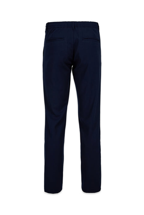 Light Navy Regular Straight Fit Plain Lycra Sports Pants