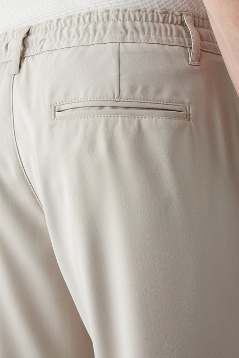 Light Beige Regular Straight Fit Plain Lycra Sport Pants