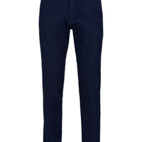 Orta Lacivert Regular Fit Standart Kesim Desenli Yandan Cep Kanvas / Chino Pantolon
