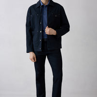 Koyu Lacivert Regular Fit Standart Kesim Desenli Yandan Cep Kanvas / Chino Pantolon
