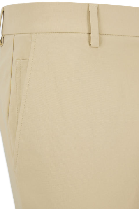 Orta Bej Slim Fit Dar Kesim Likralı Esnek Kanvas / Chino Pantolon