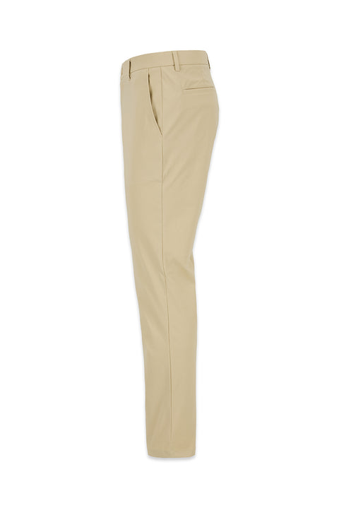 Orta Bej Slim Fit Dar Kesim Likralı Esnek Kanvas / Chino Pantolon