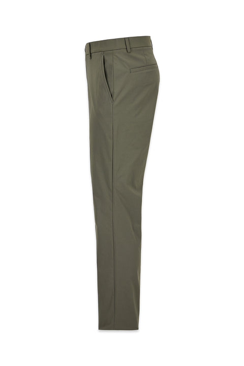 Orta Haki Slim Fit Dar Kesim Likralı Esnek Kanvas / Chino Pantolon