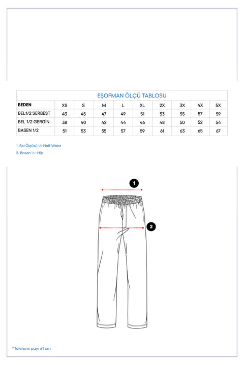 Koyu Lacivert Regular Fit Standart Kesim Yandan Cep Beli Lastikli İpli Jogger Pantolon