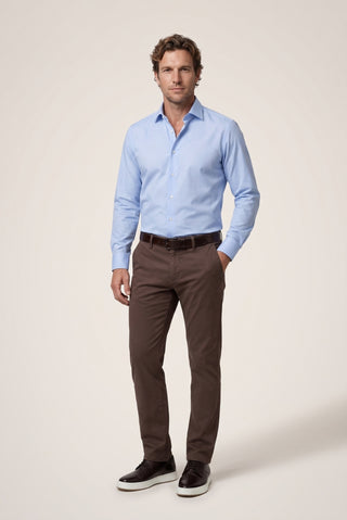  Uçuk Mavi Uzun Kol Regular Fit Non Iron Ütü Gerektirmeyen Klasik Pamuklu Gömlek