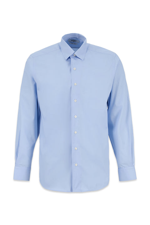 Uçuk Mavi Uzun Kol Regular Fit Non Iron Ütü Gerektirmeyen Klasik Pamuklu Gömlek